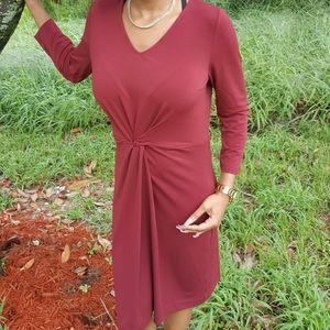 Woman faux wrap dress